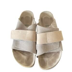 Birkenstock Kyoto sandals in taupe suede and nubuck leather Size:L:8/M:6.
